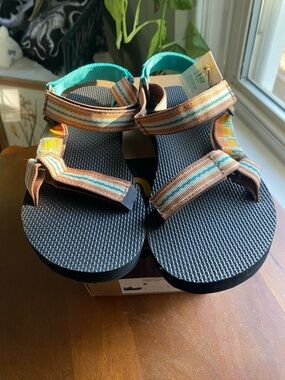 Teva Women's Original Universal Sandals in Black, Brown & Teal